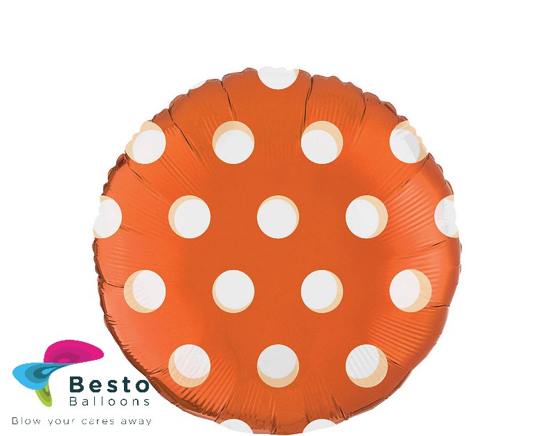 Orange Polka Dot Foil Balloon