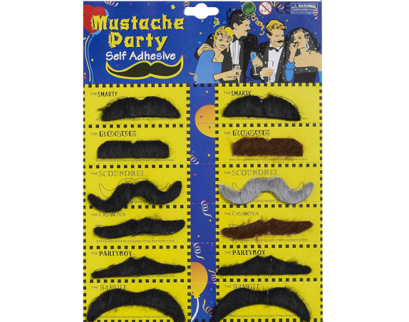 Artificial Mustache 12Pcs Pack