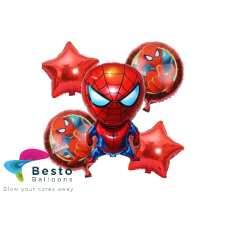 Spiderman Foil Balloon Bouquet 5 pcs