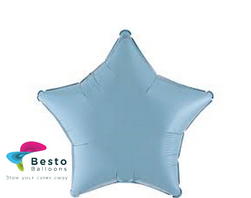 Pastel Blue Star Shape Foil Balloon