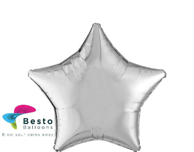 Silver Star Shape Foil Balloon