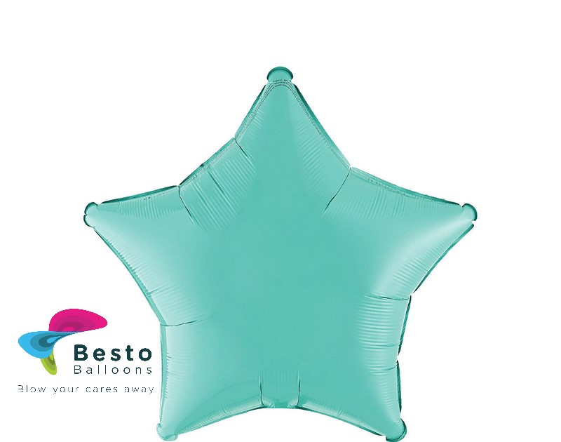 Turquoise Star Shape Foil Balloon