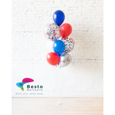 Latex Balloon Bouquet Blue and red