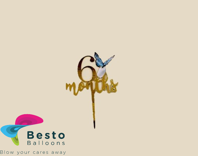 6 months Cake Topper