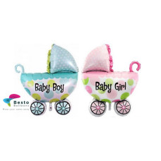 Baby Carriage Shaped Foil Balloon