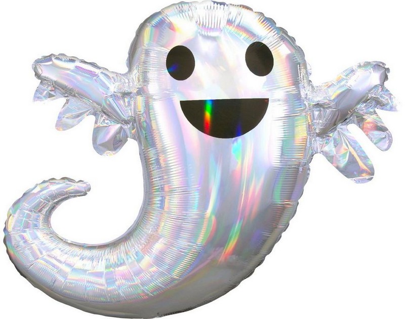 Giant Iridescent Ghost Foil Balloon