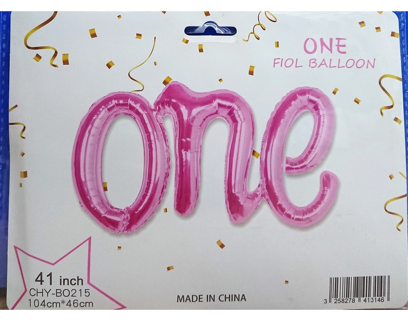 Word One Decoration Foil Balloon